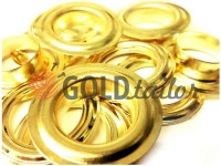 Luvers steel ring 13 mm, color gold, 50 pcs