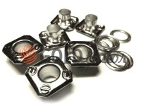 Luvers steel ring "Square 11 mm" 5 mm, color nickel, 50 pcs