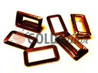 Luvers steel square 4 mm*12 mm, color antique, 50 pcs