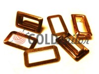 Luvers steel square 4 mm*12 mm, color gold, 50 pcs