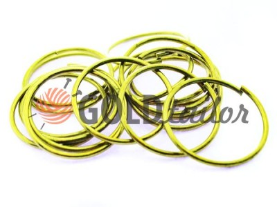 Buy a steel ring 32 mm, thickness 2 mm, color gold 1 piece wholesale and retail