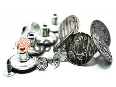 Buttons denim Abstract of 17 mm, color, black nickel, buy wholesale and retail 10 pcs