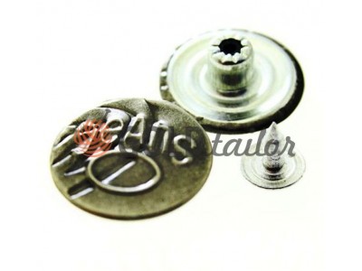 Buttons denim Jeans-Circle of 20 mm, color, black nickel, buy wholesale and retail 10 pcs