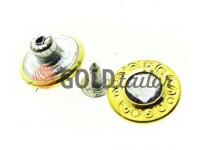 Buttons denim "Petals" 17 mm, color gold, 10 pcs