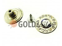 Buttons denim "Petals" 20 mm, color nickel, 10 pcs