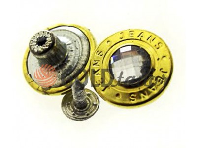 Buttons denim Jeans-Big Stone of 17 mm, color, gold, buy wholesale and retail 10 pcs