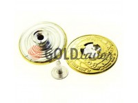 Buttons denim "Design-Stone" 20 mm, 25 mm, color gold, 10 pcs