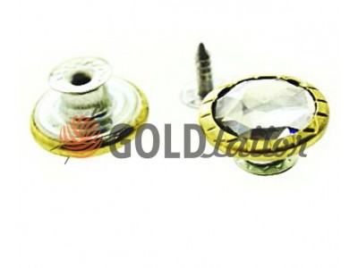 Buttons denim Big Stone of 17 mm, 20 mm, color, gold, buy wholesale and retail 10 pcs