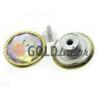 Buttons denim "Big Stone AB" 17 mm, 20 mm, color gold, 10 pcs