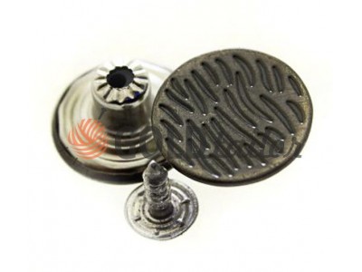 Buttons denim stainless Cork of 17 mm, color, black nickel, buy wholesale and retail 10 pcs