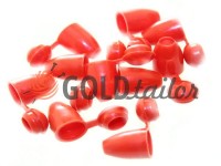 Tip bell plastic red cord d= 5 mm, 10 pcs