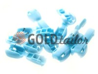 Tip beans plastic blue cord d= 6 mm, 10 pcs