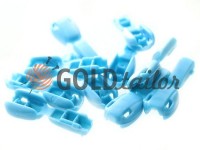 Tip beans plastic blue cord d= 6 mm, 10 pcs