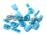 Tip beans plastic blue cord d= 6 mm, 10 pcs