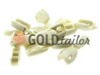 Tip beans plastic beige cord d= 6 mm, 10 pcs