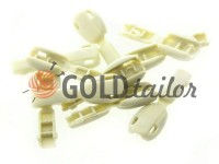 Tip beans plastic beige cord d= 6 mm, 10 pcs