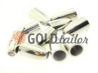 Tip bell plastic nickel 14 mm* 8 mm, cord d= 4 mm, 10 pcs