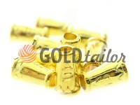 Tip bell ap plastic gold 14 mm* 9 mm, cord d= 4 mm, 10 pcs