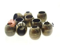 Tip Circle plastic antique 8 mm* 8 mm, cord d= 3 mm, 10 pcs