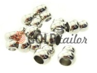 Tip Snowman plastic nickel 12 mm* 10 mm, cord d= 4 mm, 10 pcs