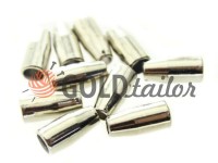 Tip bell small plastic nickel 13 mm* 6 mm, cord d= 3 mm, 10 pcs