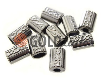 Buy Tip fluted "Barrel" 11 mm*14mm black nickel cord d = 5 mm wholesale and retail