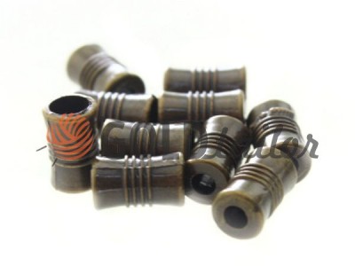 Buy Tip fluted "Barrel" 7 mm*12mm antique cord d = 4 mm wholesale and retail