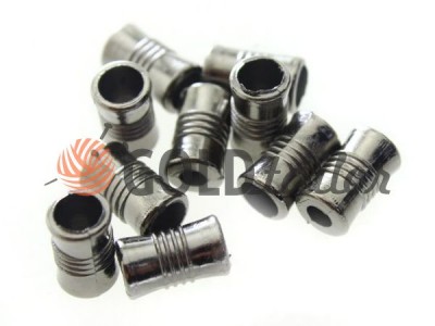 Buy Tip fluted "Barrel" 7 mm*12mm black nickel cord d = 4 mm wholesale and retail