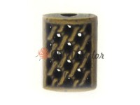 Tip fluted basket plastic antique, 11 mm* 14 mm, cord d= 4 mm, 10 pcs