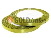 Satin Tape 7mm, color dark khaki, length 25 m