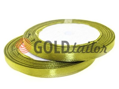 Action - Satin ribbon 7mm, dark khaki, length 25 m, purchase 1 Babin without registration