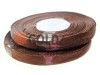 Action - Satin ribbon 7mm, brown, length 33 m, purchase 1 Babin without registration