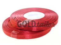 Satin Tape 7mm, color darkred, length 33 m