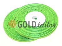 Satin Tape 7mm, color spring green, length 33 m