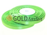 Satin Tape 7mm, color spring green, length 33 m