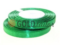 Satin Tape 7mm, color green, length 33 m