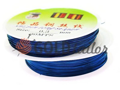 Wire for beads 0.3 mm, length 30 m, color dark turquoise buy in bulk