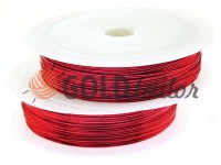 Wire for beads 0.37 mm, length 50 m, color red