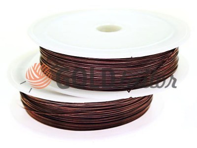 Wire for beads 0.4 mm, length 50 m, color brown buy in bulk