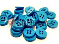 Button plastic four-shock, color light-blue, packing 25 pcs