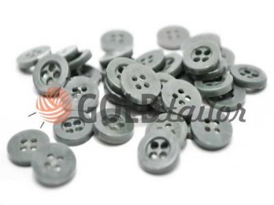 Plastic button for four-shock dressing gowns, gray color, packing 25 pcs wholesale and retail