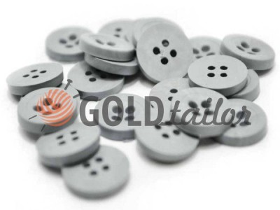 Plastic button for four-shock dressing gowns, light-gray color, packing 25 pcs wholesale and retail