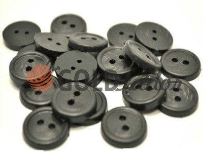 Plastic button for two-shock dressing gowns, black color, packing 25 pcs wholesale and retail