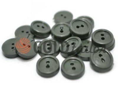 Plastic button for two-shock dressing gowns, gray color, packing 25 pcs wholesale and retail