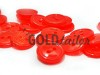 Plastic button for two-shock dressing gowns, transparent red color, packing 25 pcs wholesale and retail