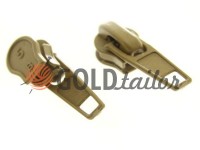 Slider standard for spiral zipper type 5 dark beige 
