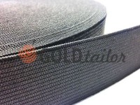 Elastic band textile black 20 mm - 50 mm standard