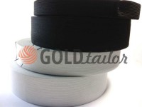 Elastic band textile black 20 mm - 50 mm standard