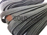 Elastic band textile black 10 mm standard, 10 m