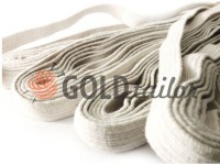 Elastic band textile white 10 mm cottons, 10 m